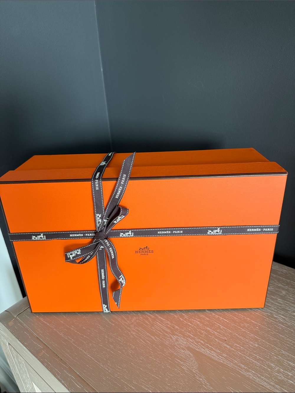 HERMES GIFT BOX & HERMES RIBBON 89" Long